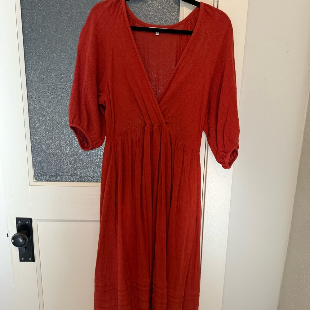 Madewell Rust Midi Dress